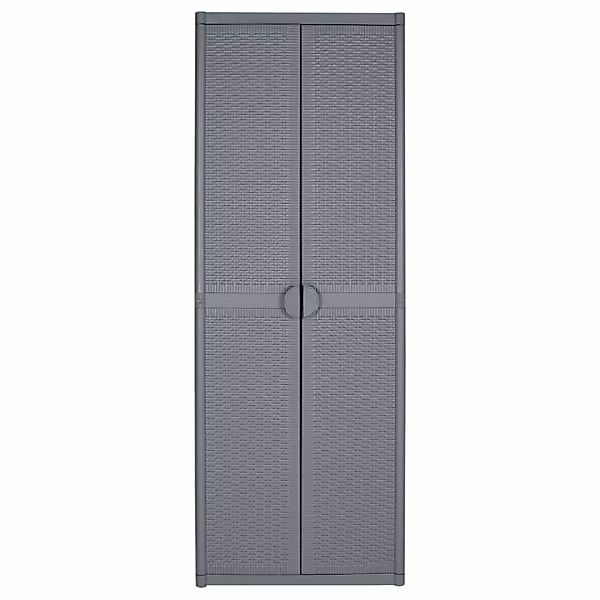 Vidaxl Gartenschrank Grau 65x45x172 Cm Pp Rattan günstig online kaufen