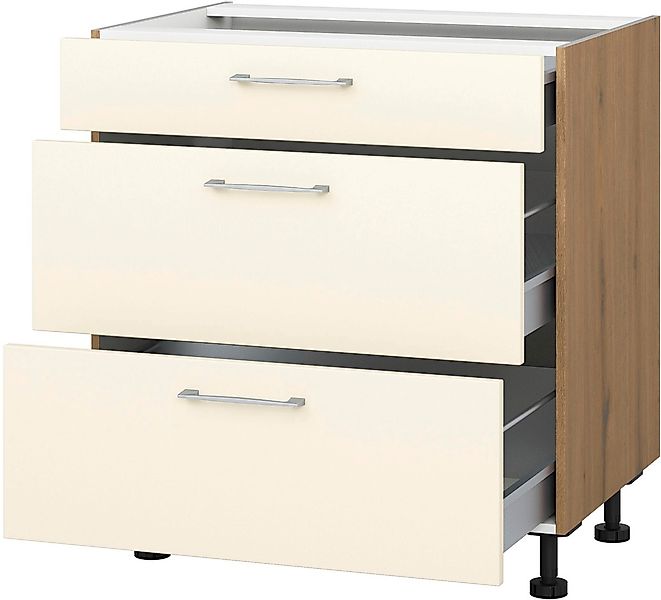 KOCHSTATION Auszugsunterschrank "KS-Trea U2AS80" mit drei Auszügen, Breite günstig online kaufen
