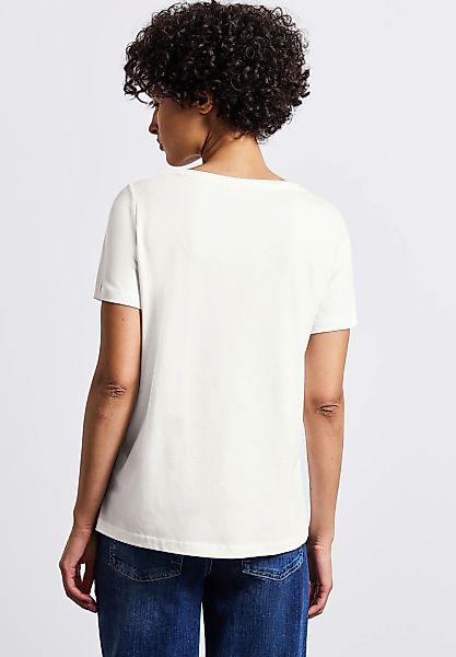 STREET ONE T-Shirt mit Materialmix günstig online kaufen