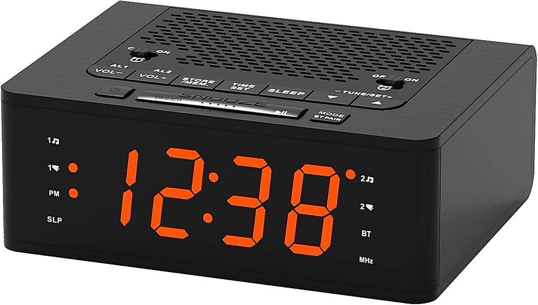 iTOMA Radiowecker Digitaler Bluetooth-Wecker mit FM-Radio, Dual-Alarm & LED günstig online kaufen