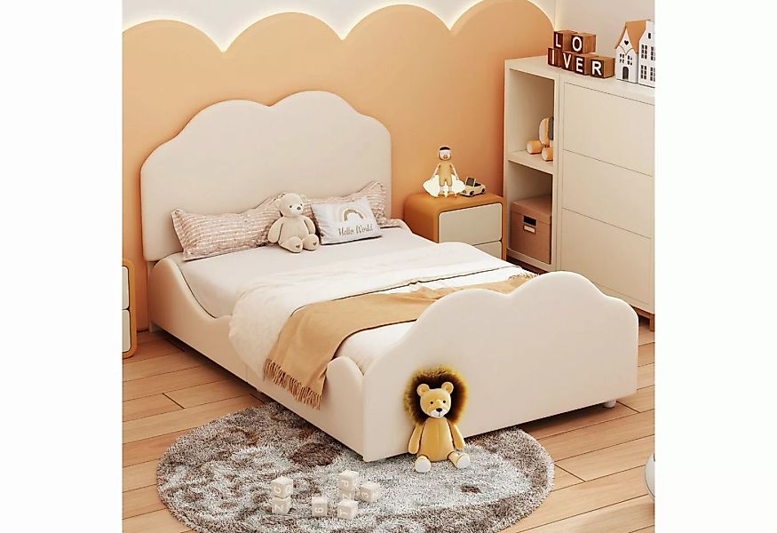 MODFU Bett Einzelbett Polsterbett Gästebett (hohes Geländer-Kinderbettgeste günstig online kaufen