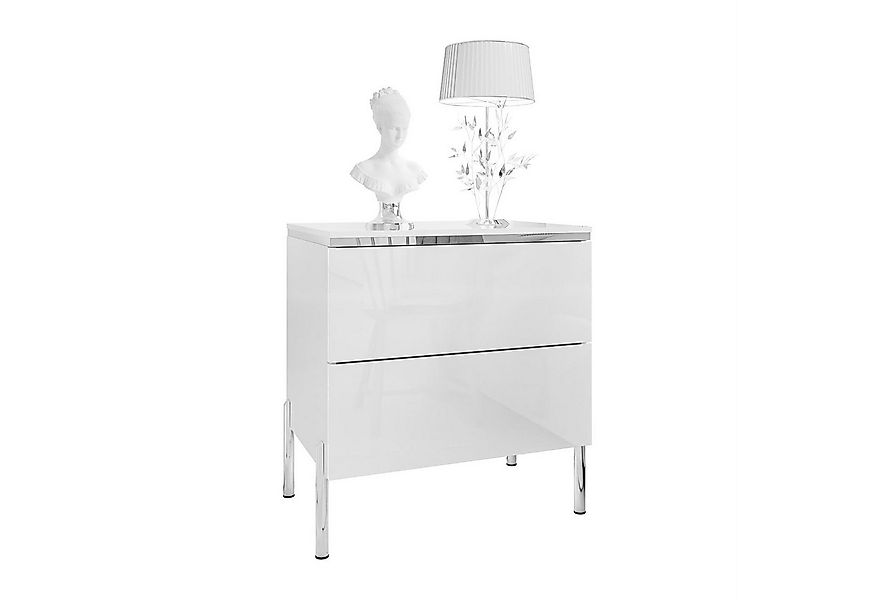 Lookway Nachttisch AURORA II SILVER mit LED‑Beleuchtung (1x Nachttisch), Br günstig online kaufen