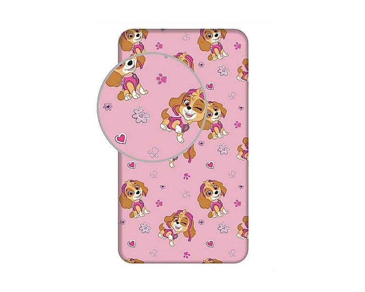 PAW PATROL Spannbettlaken Paw Patrol Skye Spannbettlaken 90x200cm – Für Mäd günstig online kaufen