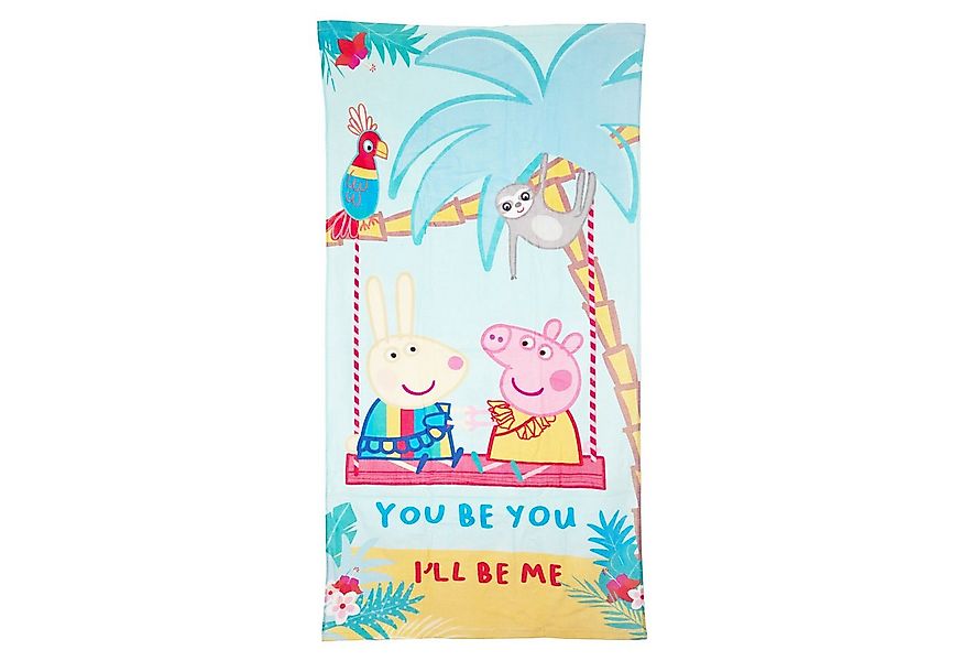 Peppa Pig Strandtuch Peppa Wutz Pig Luisa Löffel Badetuch XL Handtuch 70x14 günstig online kaufen