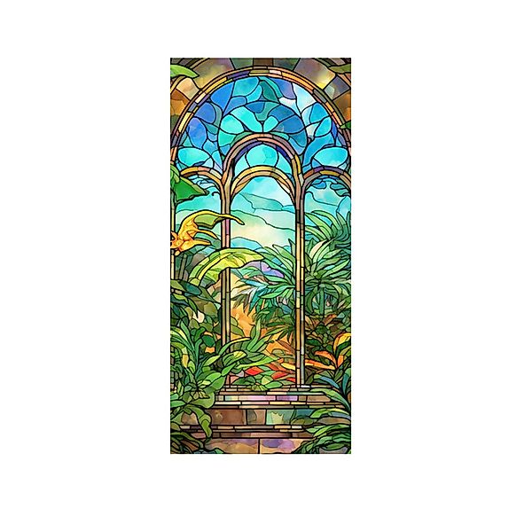 GarveeMore Fenstersticker PVC Buntes Glas Fensterfolie günstig online kaufen