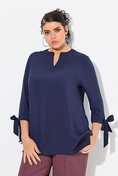Ulla Popken Longbluse Bluse Ärmelschleife A-Linie günstig online kaufen