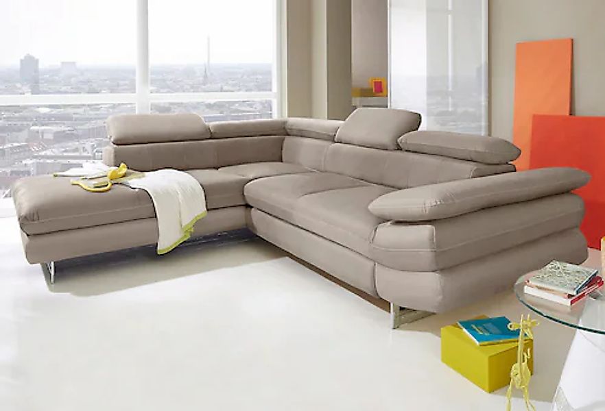 INOSIGN Ecksofa "Solution L-Form" mit Arm- & Kopfteilverstellung, wahlweise günstig online kaufen