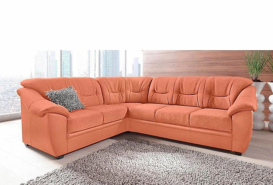 sit&more Ecksofa "Savona L-Form, B: 262 cm" optional Bettfunktion, Federker günstig online kaufen