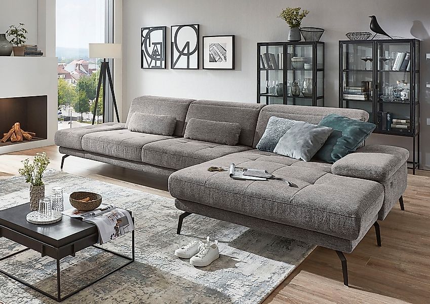 Die PlanBar Ecksofa "MP-IN20126 L-Form mit Federkern-Polsterung", mit Kopft günstig online kaufen
