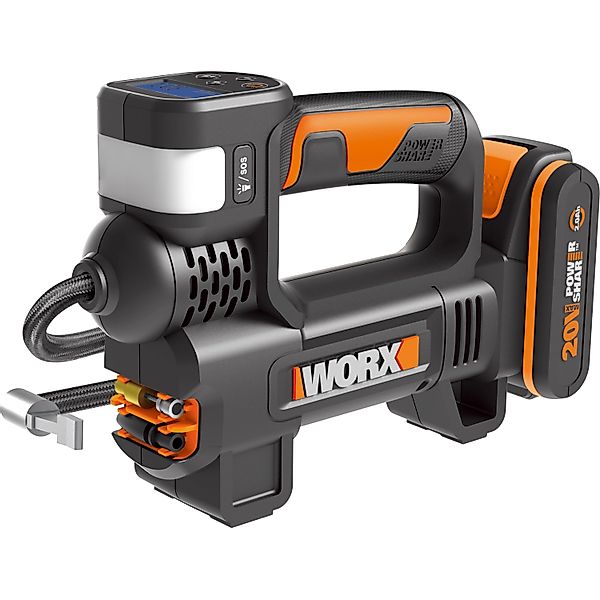 Worx Akku-Handkompressor WX092, max. 10 bar, 4-in-1, digitale Anzeige, Notf günstig online kaufen