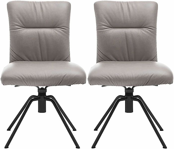 Musterring Polsterstuhl "Helmond 6600", (Set), 2 St., Echtleder, Gestell sc günstig online kaufen