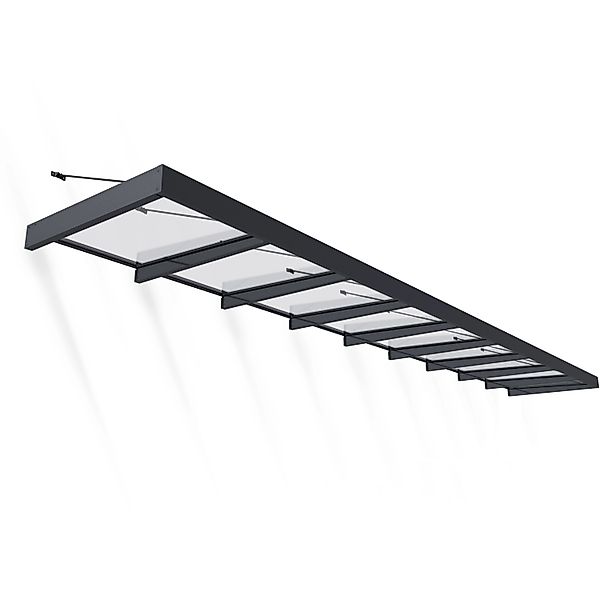 Canopia Vordach Sophia XL 8,5 m x 1,4 m Schwarz-Transparent günstig online kaufen