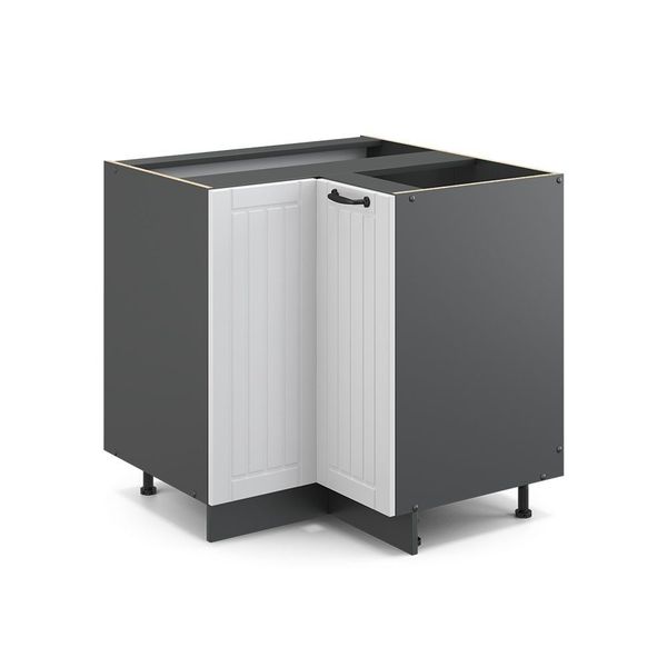 Vicco Eckunterschrank Fame-Line, Weiß Landhaus/Anthrazit, 80.5 günstig online kaufen