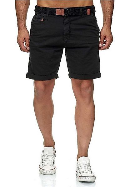 Indicode Shorts Herren kurze Hose mit Gürtel - Conor - Aus Baumwolle - Regu günstig online kaufen