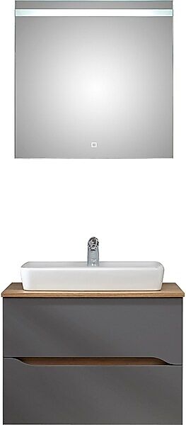Saphir Badmöbel-Set »Quickset 2-teilig, Keramik-Aufsatzbecken mit LED-Spieg günstig online kaufen