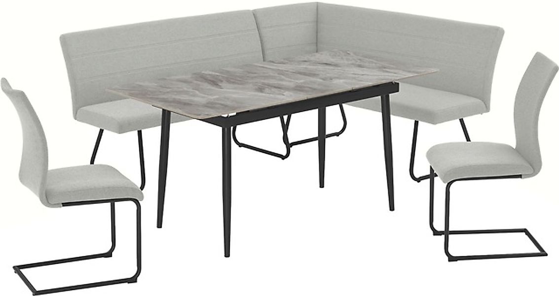 OTTO home Eckbankgruppe »Stevian« Set, 1 ausziehbarer Esstisch + 1 Eckbank günstig online kaufen