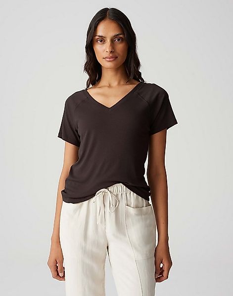 OPUS Kurzarmshirt SAVELLA Slim mit feiner Rippstruktur günstig online kaufen