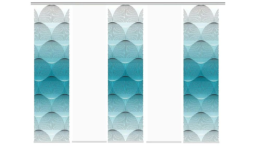 HOME WOHNIDEEN Schiebegardine "BENARIS" Klettband 5 Stk. tlg. HxB: 245x60, günstig online kaufen