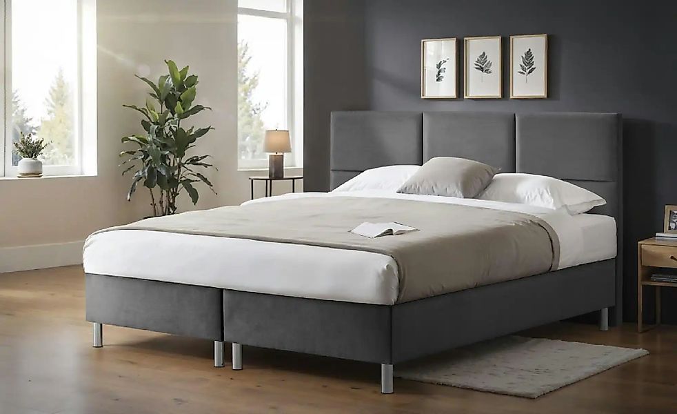 Boxbett mit Bettkasten Adria ¦ grau ¦ Maße (cm): B: 120 H: 110 Betten > Kom günstig online kaufen