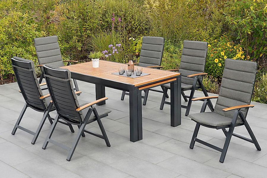 MERXX Garten-Essgruppe "Astros" 13 Stk. tlg. inkl. Auflagen günstig online kaufen