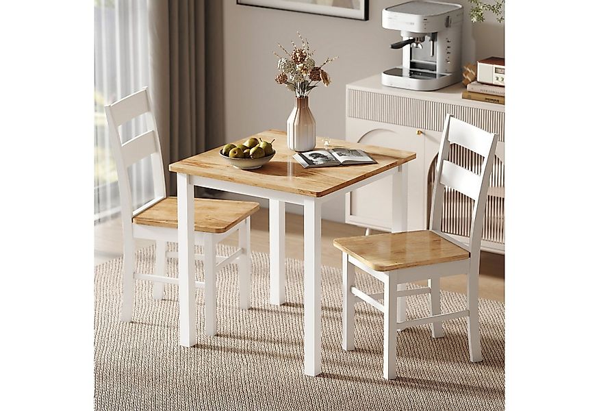 HOMCOM Esszimmerstuhl 2er Set Küchenstuhl mit Rückenlehne (Armlose Stühle, günstig online kaufen