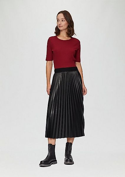s.Oliver Midirock Rock Plisseerock aus Lederimitat günstig online kaufen