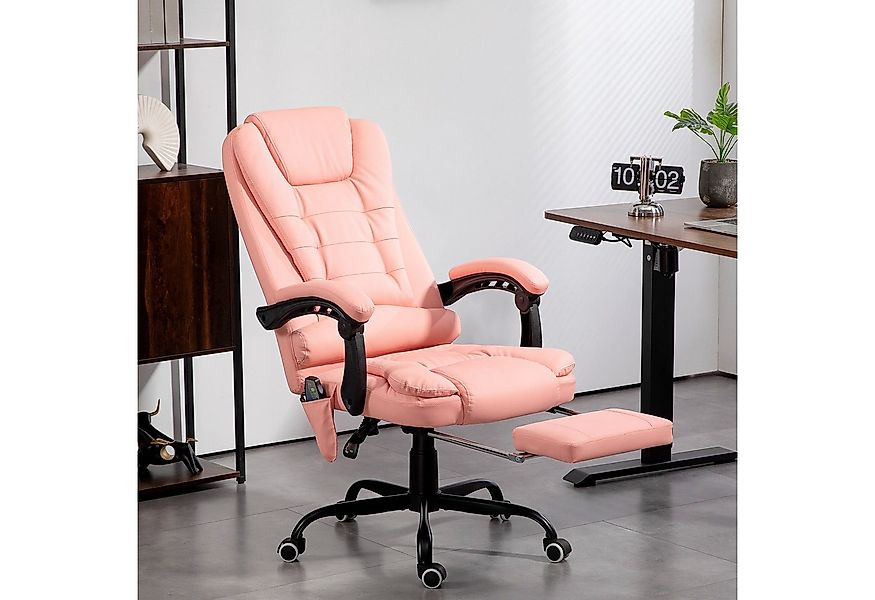 Vinsetto Schreibtischstuhl mit 7 Punkt Massage, mit Liegefunktion, Fernbedi günstig online kaufen