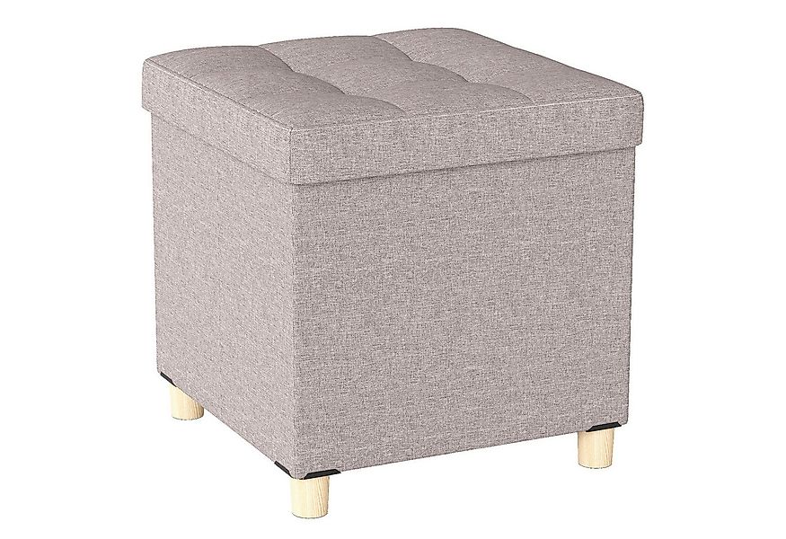 COSTWAY Sitzhocker, mit Stauraum, Fußhocker mit gepolstertem Deckel, 45x45x günstig online kaufen