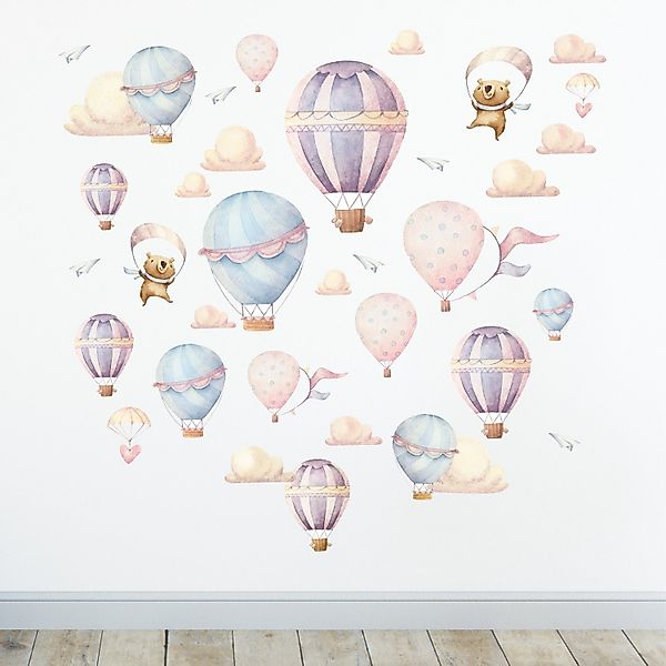 Sunnywall Wandtattoo Heißluftballon Wandsticker Wandtattoo (3 günstig online kaufen