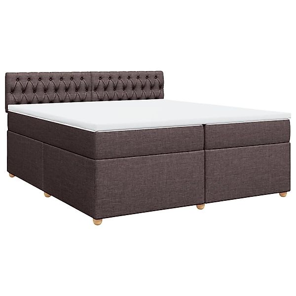 vidaXL Boxspringbett mit Matratze Dunkelbraun 200x200 cm Stoff 3286797 günstig online kaufen