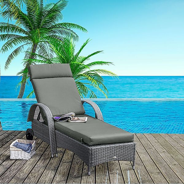 Outsunny Hochstuhlauflage Auflage Gartenliege, (Liegenauflage, 1 günstig online kaufen
