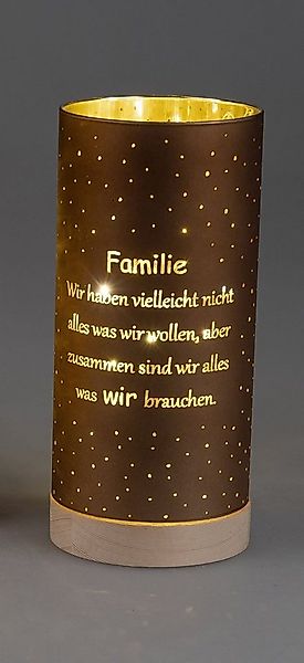 formano LED Dekolicht aus Glas mit Motiv und Spruch, LED fest integriert, W günstig online kaufen
