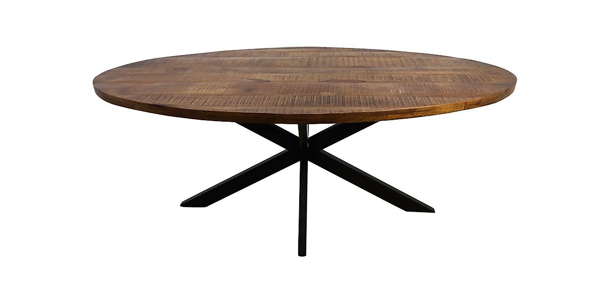 BENEDO MÖBEL Esstisch Ovaler MANGO Natur/schwarz günstig online kaufen