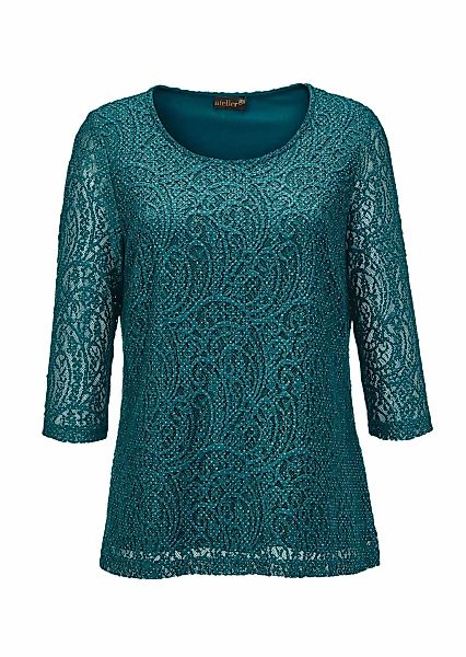 GOLDNER Kurzarmbluse "Elegantes Blusenshirt mit Glanzeffekt" Blickdicht dur günstig online kaufen