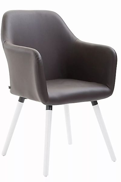 Stuhl Picard V2 Kunstleder Weiß braun günstig online kaufen