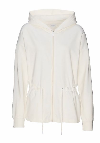 LASCANA Sweatjacke, mit Tunnelzug in der Taille, Loungewear günstig online kaufen