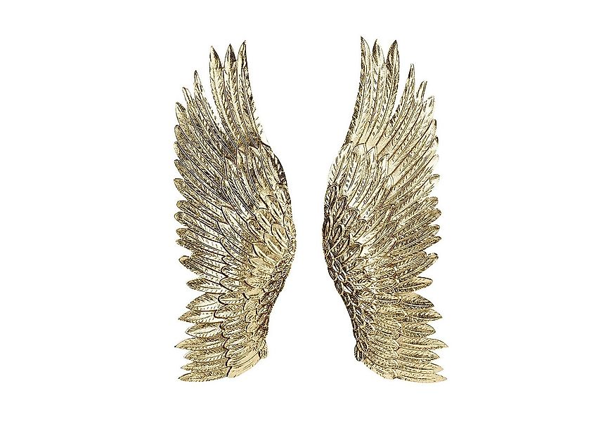 Kobolo Wandbild Wanddeko Set ANGELO Engelsflügel Metall gold 2 Stk, Flügel, günstig online kaufen