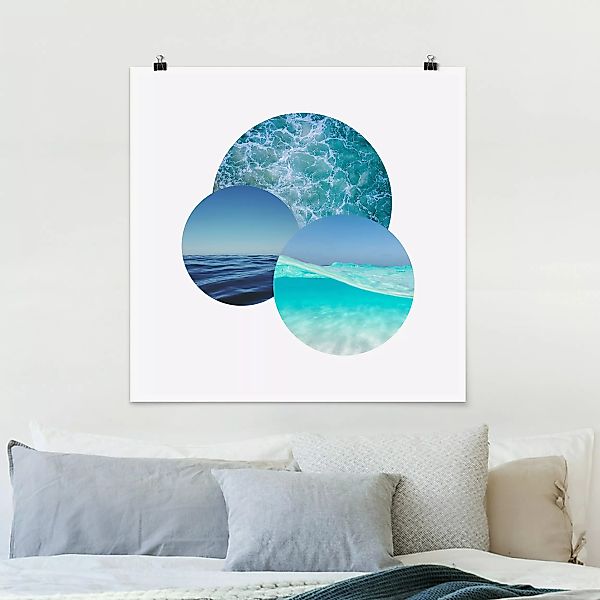Poster Ozeane im Kreis günstig online kaufen