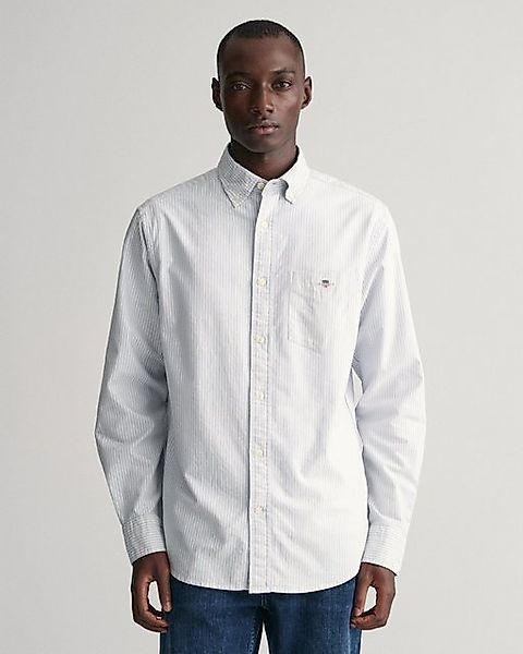 Gant Langarmhemd Regular Fit Oxford Hemd strukturiert langlebig dicker gest günstig online kaufen