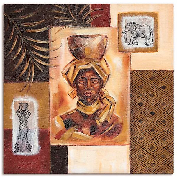 Artland Leinwandbild »Aus Afrika I« Frau 1 Stk. tlg. auf Keilrahmen gespann günstig online kaufen