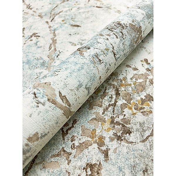 Newroom Vliestapete Inaya Blue Blätter Floral FSC® günstig online kaufen