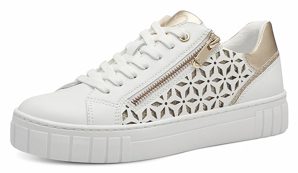 MARCO TOZZI, Freizeitschuh, Halbschuh, Schnürschuh mit unterlegtem Lochmust günstig online kaufen