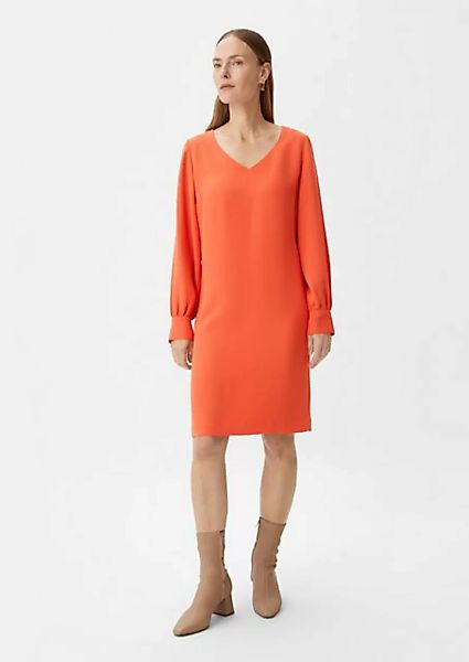 Comma Minikleid Kleid aus Crêpe Logo günstig online kaufen