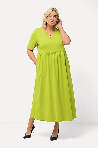 Ulla Popken Maxikleid Jerseykleid A-Linie Rundhals günstig online kaufen