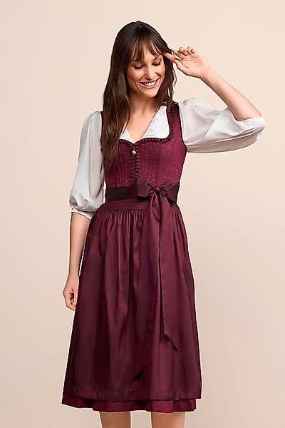 KRÜGER COLLECTION Dirndl Dirndl Jolita 70cm Länge weinrot günstig online kaufen