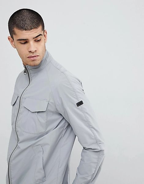 Barbour International – Legere Jacke mit Reißverschluss in Grau günstig online kaufen