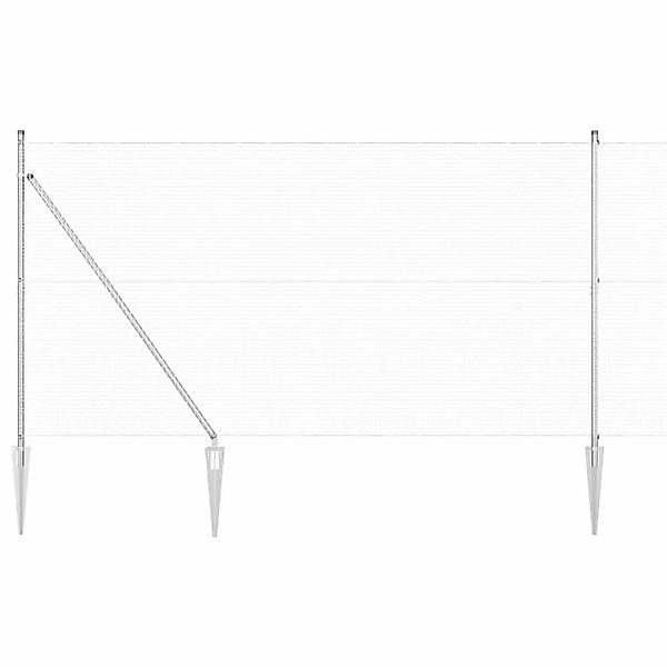 vidaXL Zaunpfosten Silber 10 x 1,5 m 19 x 19 mm Maschenweite Stahl 3351940 günstig online kaufen