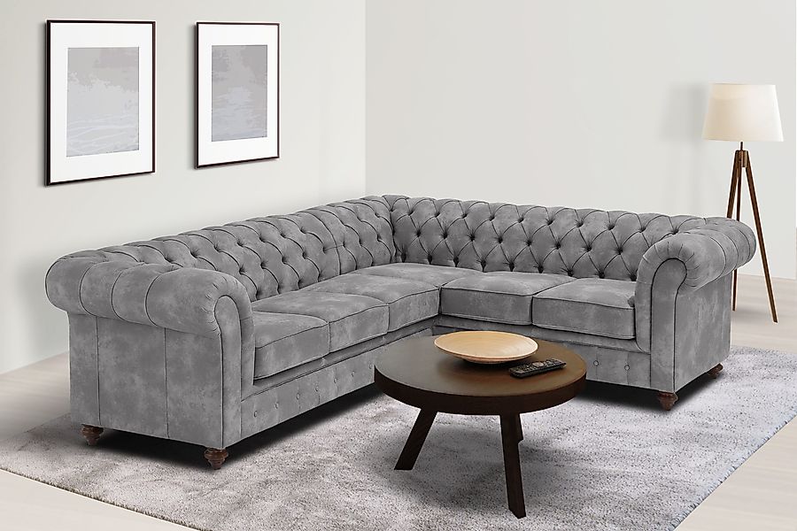 Home affaire Chesterfield-Sofa Chesterfield Ecksofa, auch günstig online kaufen