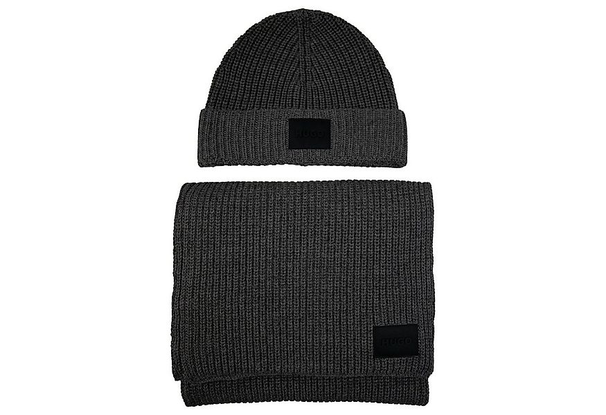 HUGO Strickmütze Zago Set im Set mit dazu passendem Schal günstig online kaufen