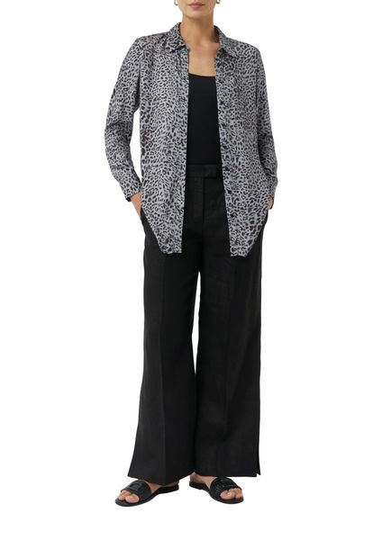 Comma Langarmbluse mit All-Over-Animal Print günstig online kaufen